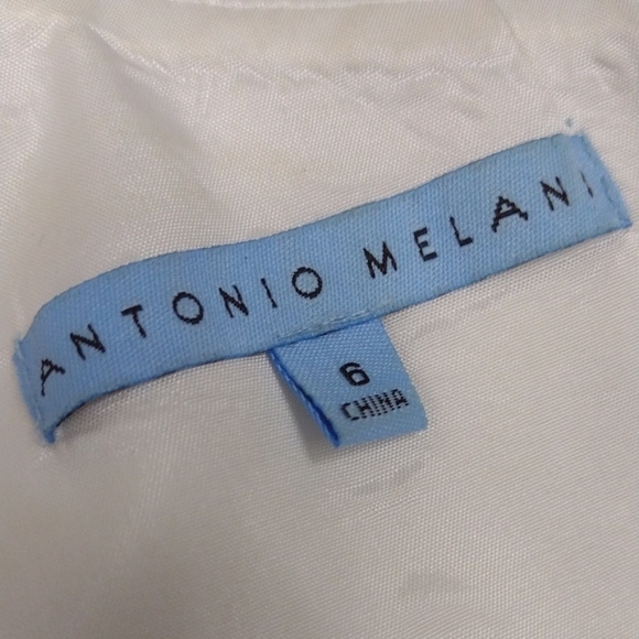 ANTONIO MELANI Cream One-Shoulder Dress Size 6 - Picture 7 of 8